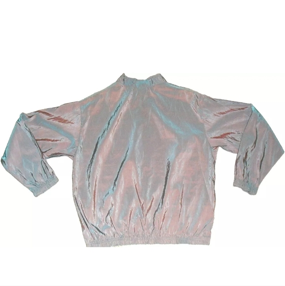 Surf Style Cocoa Beach Florida Mens 90s Iridescent Windbreaker Jacket sz Medium - Picture 5 of 5
